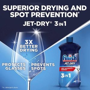 Finish jet dry 3 in 1 spot prevention on glass